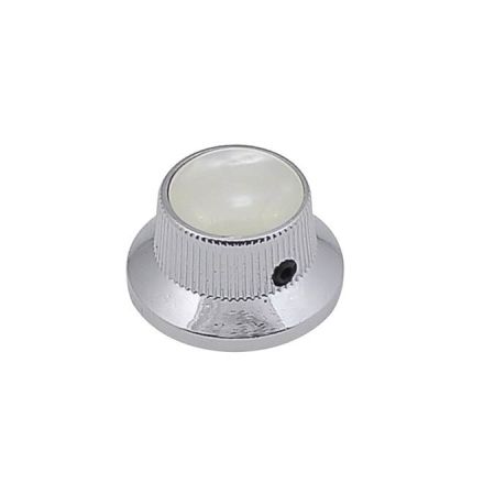 Boston KCH-261 Chrome Bell Knob with Pearloid Inlay KCH-261