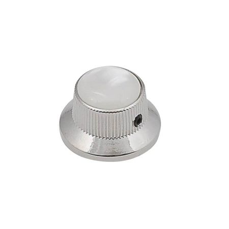 Boston KN-261 Nickel Bell Knob with Pearloid Inlay KN-261