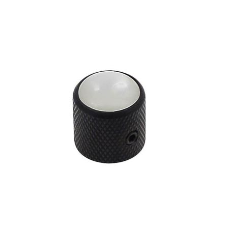 Boston KB-236 Black Dome Knob with Pearloid Inlay KB-236