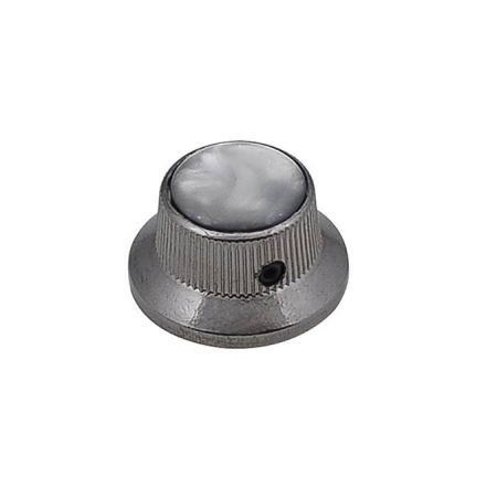 Boston KBN-263 Black Nickel Bell Knob with Black Pearl Inlay KBN-263