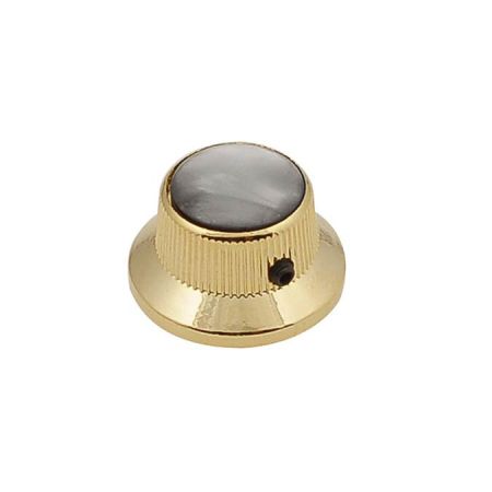 Boston KG-263 Gold Bell Knob with Black Pearl Inlay KG-263