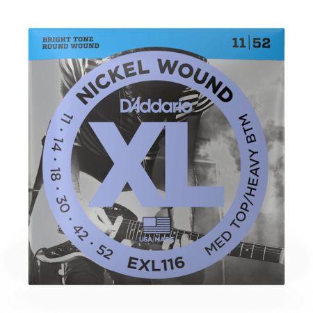 D'Addario Nickel Wound 11-52 Kielisetti Sähkökitaralle EXL116