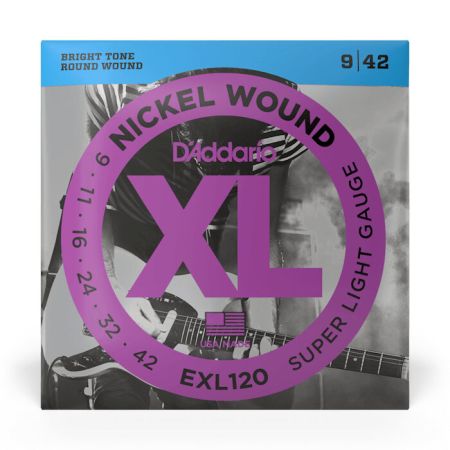 D'Addario Nickel Wound 09-42 Kielisetti Sähkökitaralle EXL120