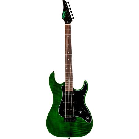 Jet Guitars JS-450 HSS RW Transparent Green JS450TGRR