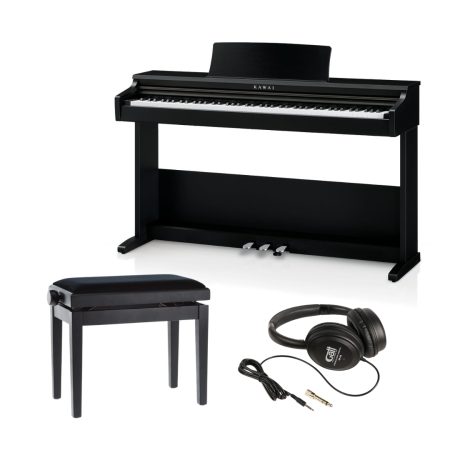 Kawai KDP75 Black digitaalipiano + penkki ja kuulokkeet KDP75B-BUNDLE