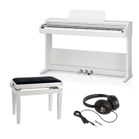 Kawai KDP75 White digitaalipiano + penkki ja kuulokkeet KDP75W-BUNDLE