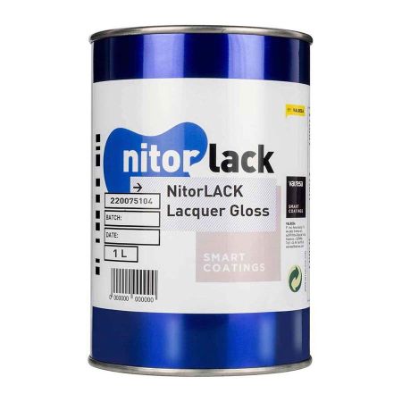 NitorLack Nitrocellulose Lacquer Clear Gloss 1L Can N220075104