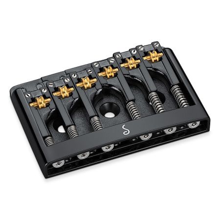 Schaller 3D-6 Flatmount Guitar Bridge Black 12120400