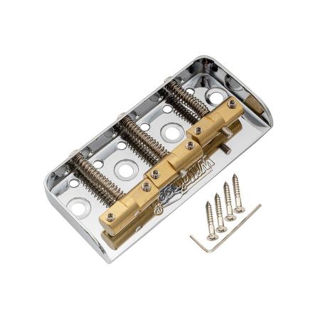 Wilkinson B-WTBS Tele Bridge Short 3-Saddles Chrome B-WTBS-C